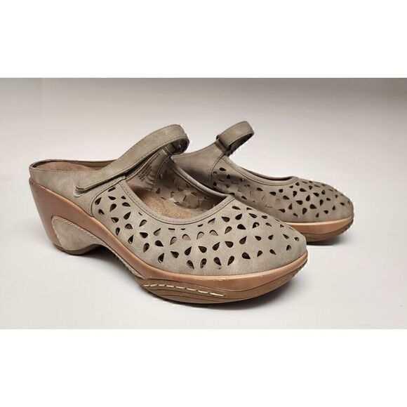 Realtor Women's Rialto Vienna Mary Jane Clog Sandals Color Taupe Size 9.5M - Picture 6 of 8